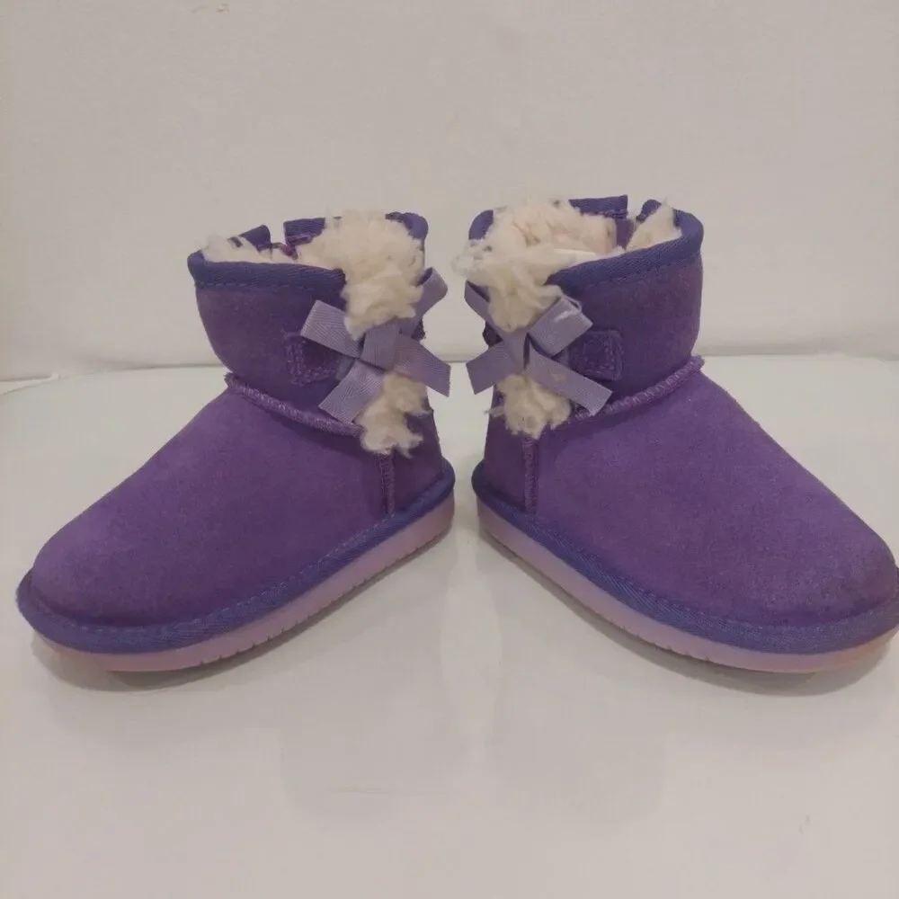 Girls' Koolaburra UGG Toddler Victoria Mini Winter Boots Sz 6 Passion Flower Zip